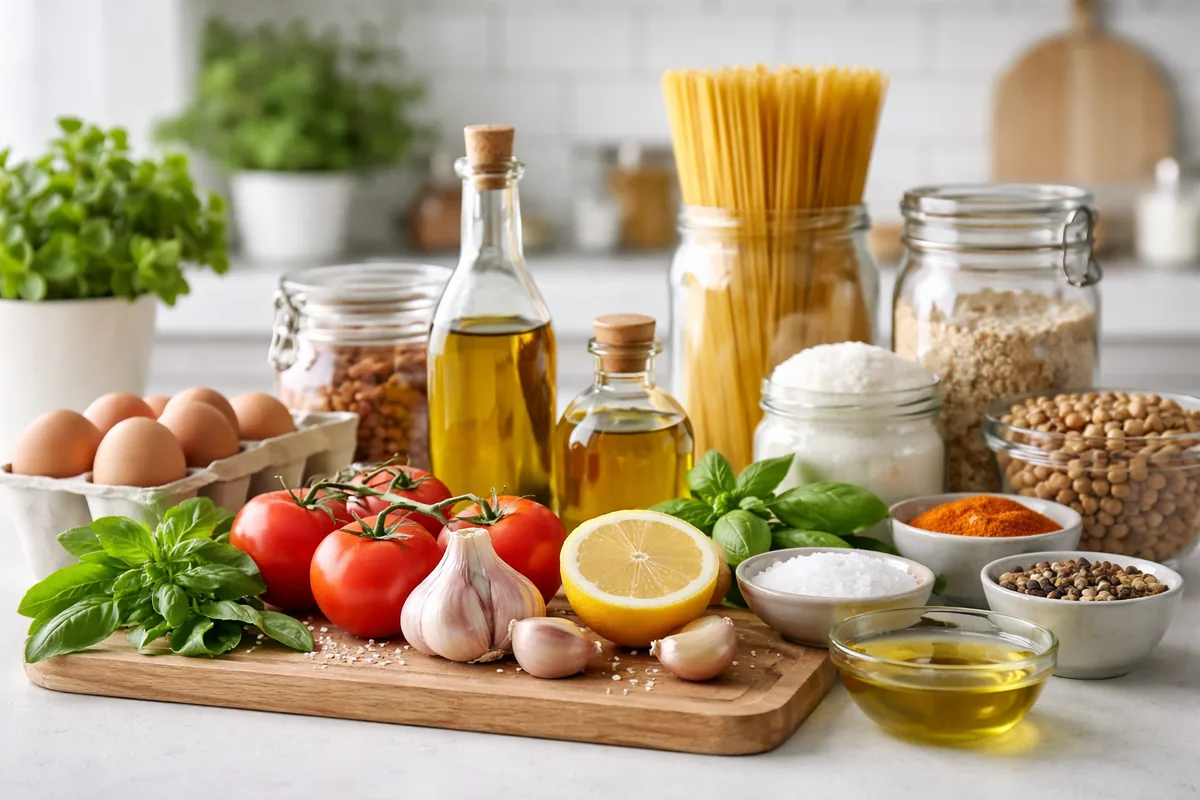 Qué ingredientes básicos hacen falta para cocinar en casa